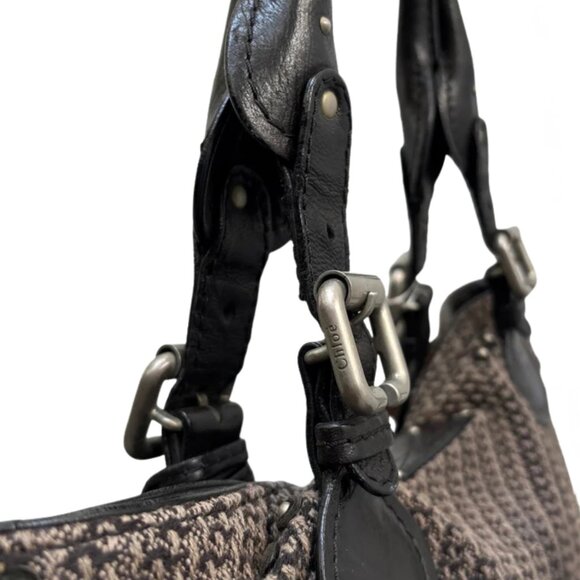 CHLOÉ PADDINGTON TWEED TOTE BAG AUTHENTIC VINTAGE - Picture 7 of 15